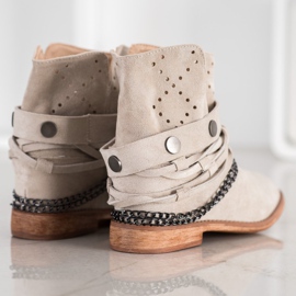 Bella Paris Stiefel mit Zierstreifen beige 1