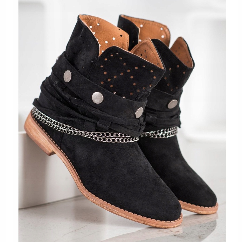 Bella Paris Stiefel mit Zierstreifen schwarz 2