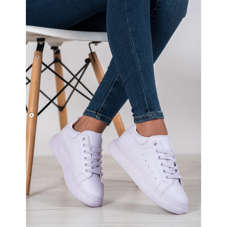 SHELOVET Violette Turnschuhe auf der Plattform 1