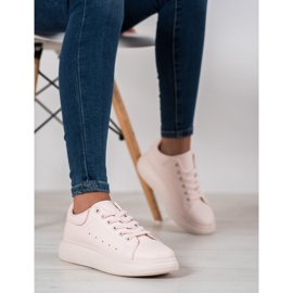 SHELOVET Powder Sneakers auf der Plattform rosa 1