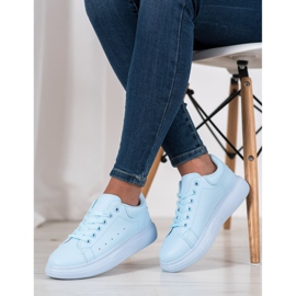 SHELOVET Blaue Turnschuhe auf der Plattform 1