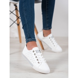 Bella Paris Sneakers mit durchbrochenem Muster weiß 1
