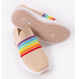 Beige Sport-Slipper BS30 braun mehrfarbig 2