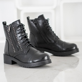 J. Star Warme Arbeiter mit Strasssteinen schwarz 2