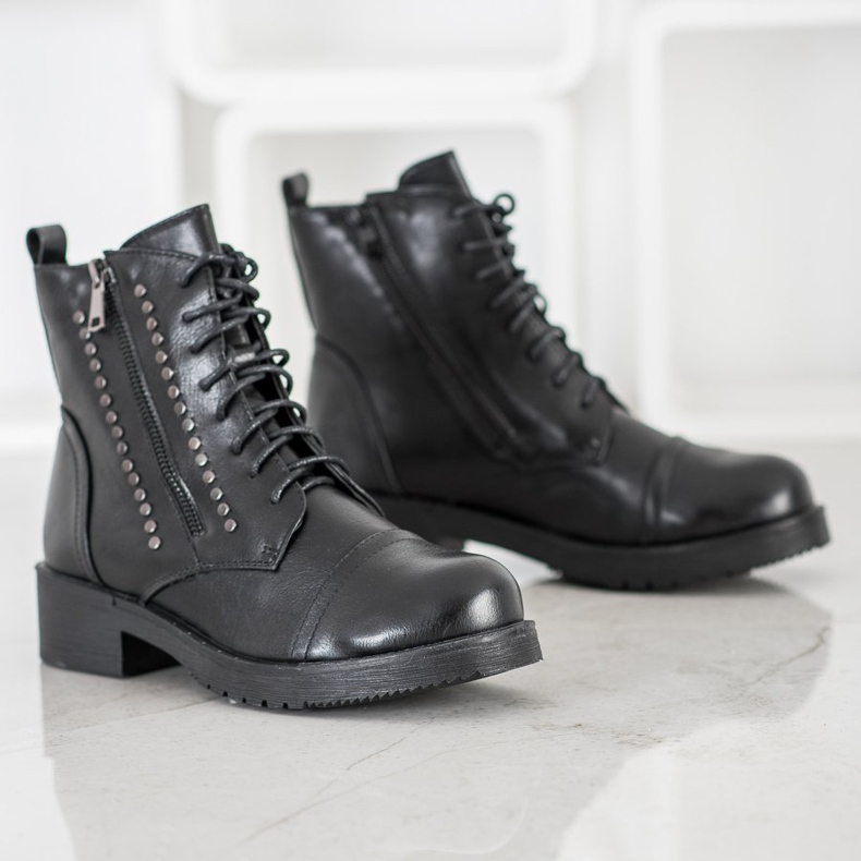 J. Star Warme Arbeiter mit Strasssteinen schwarz 2