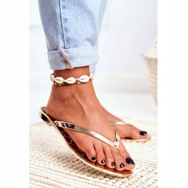 Lu Boo Metallic Flip-Flops Gold Eltoro Ii gat. golden 2