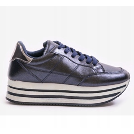 Modische marineblaue Damen Sportschuhe 230-2 1