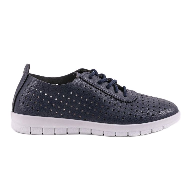 JH701-4 marineblaue durchbrochene Sneakers navy blau 1
