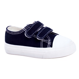 Apawwa Kinder Sneakers Marineblau Fanot mit Klettverschluss weiß 2
