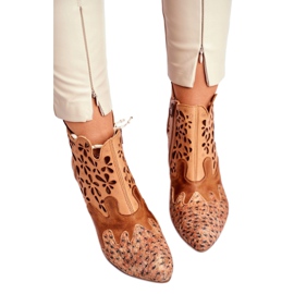 Damen Stiefel mit hohem Absatz Maciejka Spring Red 04369-29 beige mehrfarbig 2