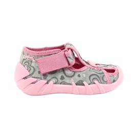 Befado Kinderschuhe 190P084 grau rosa 1