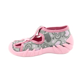 Befado Kinderschuhe 190P084 grau rosa 2
