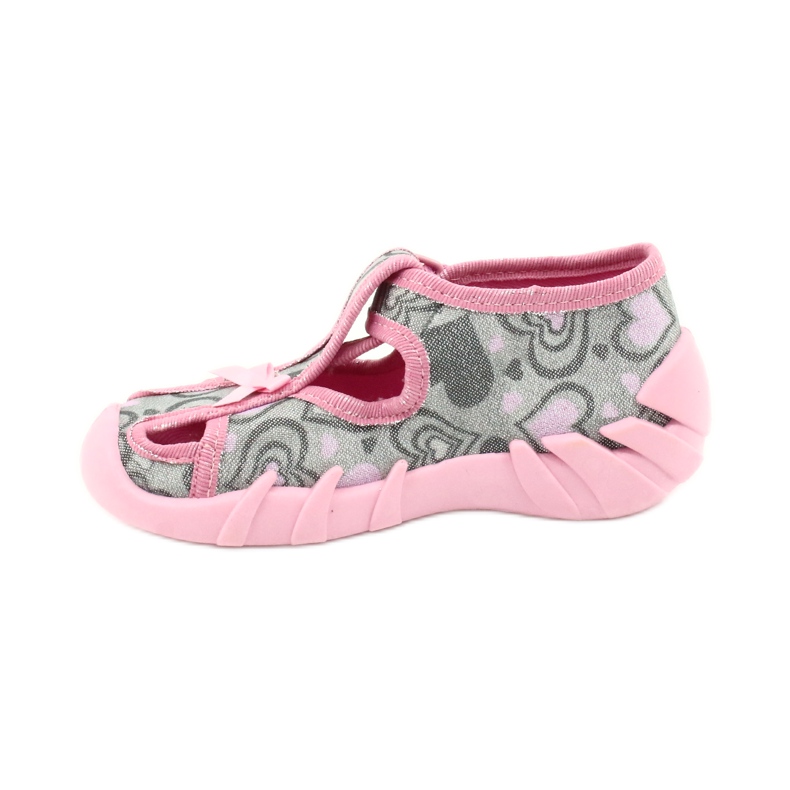 Befado Kinderschuhe 190P084 grau rosa 2