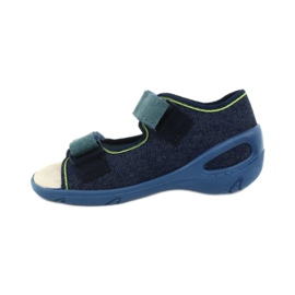 Befado Kinderschuhe PU 065P142 navy blau grün 2