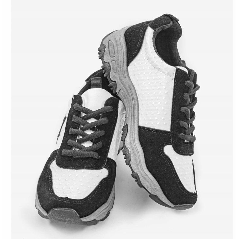 Schwarze modische Sport-Sneaker mit dem Stern G-114 weiß 2