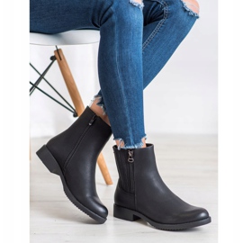 J. Star Hohe Stiefel mit Öko-Leder schwarz 2