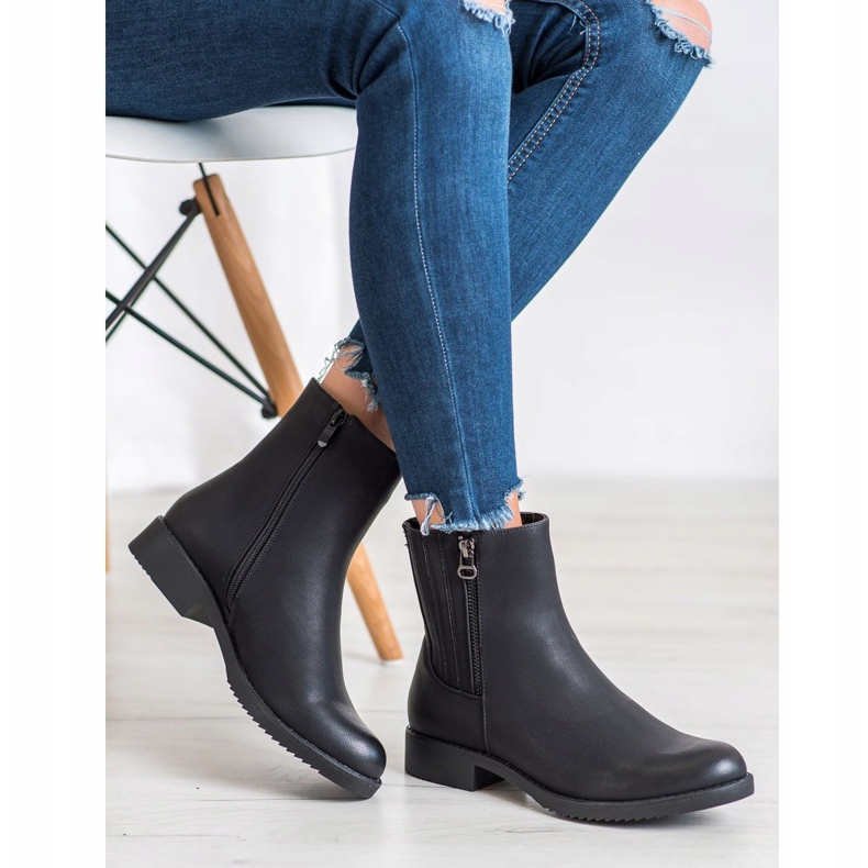 J. Star Hohe Stiefel mit Öko-Leder schwarz 2