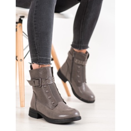 J. Star Graue Stiefel mit Gummizug 2