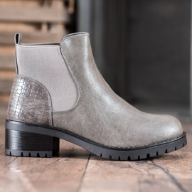 J. Star Slip-On-Stiefel an einem Pfosten grau 2