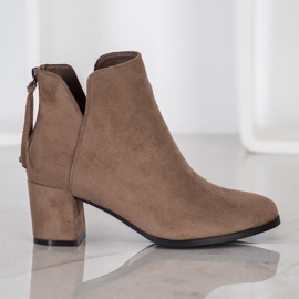 VINCEZA Reißverschlussstiefel braun 1