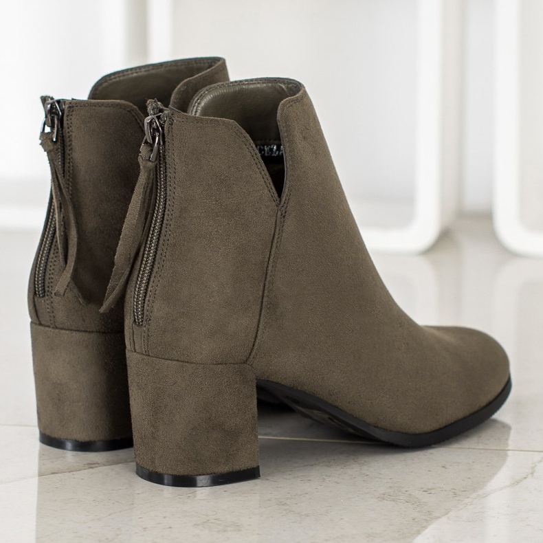 VINCEZA Reißverschlussstiefel mehrfarbig grün 1