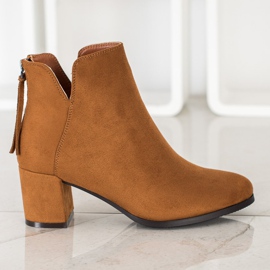 VINCEZA Reißverschlussstiefel braun 2