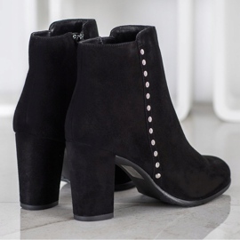 Evento Klassische Lederstiefeletten schwarz 2