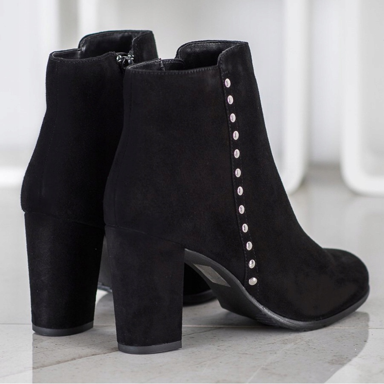 Evento Klassische Lederstiefeletten schwarz 2