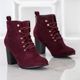 Evento Burgunder Booties auf der Post rot mehrfarbig 1