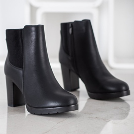 J. Star Stylische Stiefel mit hohen Absätzen schwarz 1