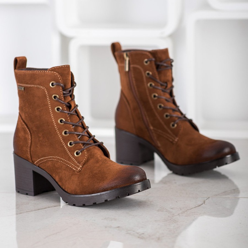 VINCEZA Wildlederstiefel braun 1