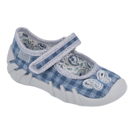 Befado Kinderschuhe 109P188 blau grau 1