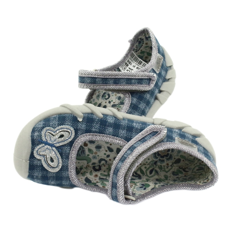 Befado Kinderschuhe 109P188 blau grau 5