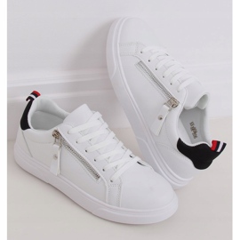 Weiße Damen Sneaker KK-206 WEISS / SCHWARZ 1