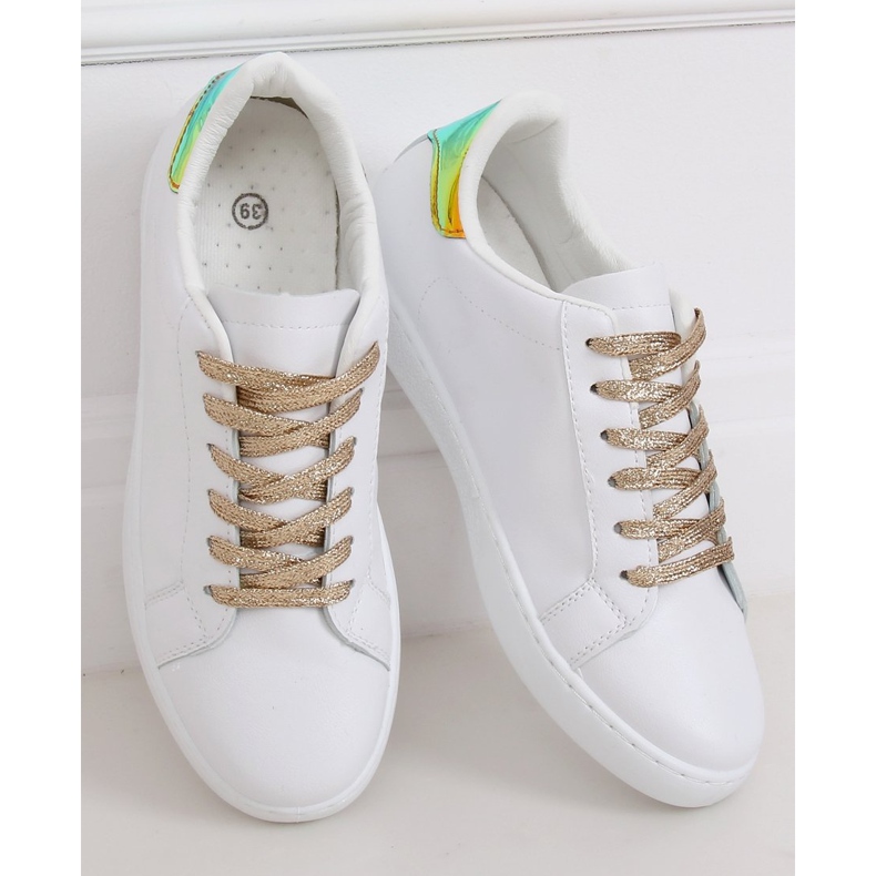 Weiße 5G-2 Gold Damen-Sneaker 2