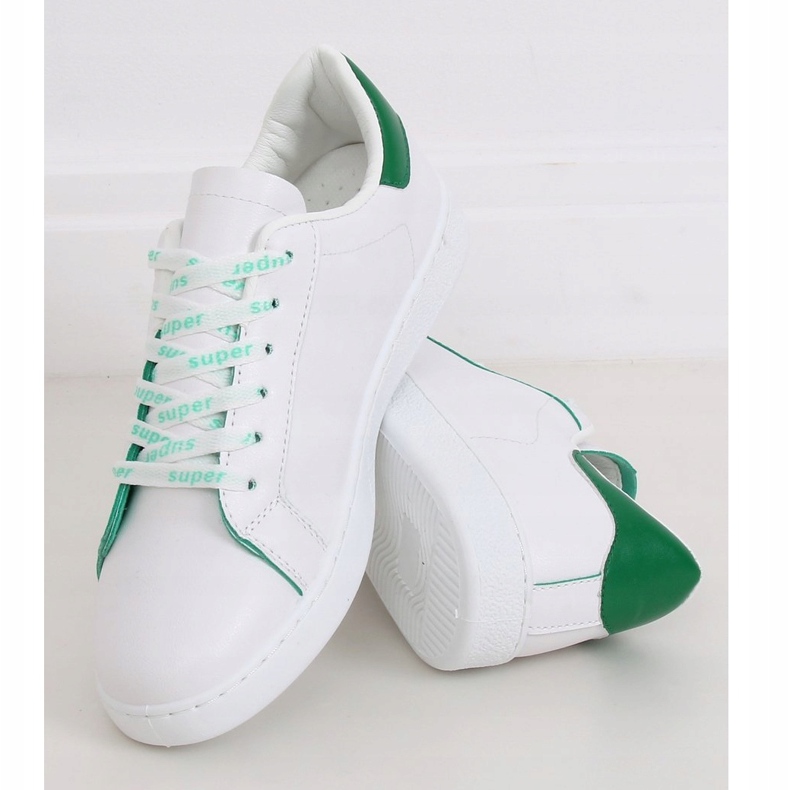 Weiße 5G-2 Grüne Damen-Sneaker 1