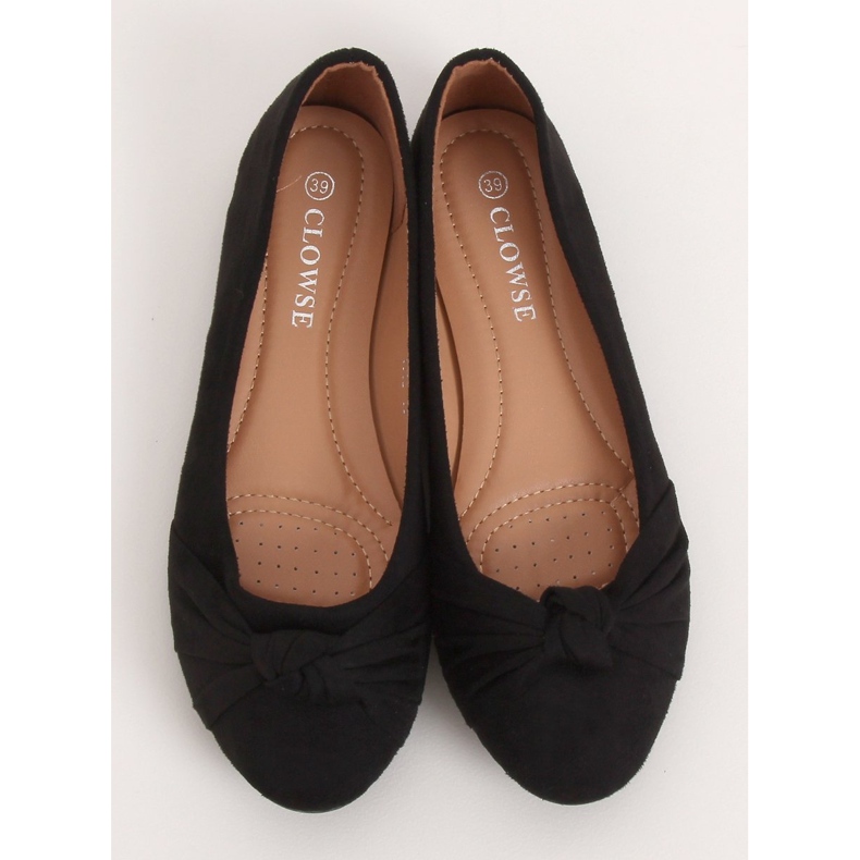 Schwarze Damen Ballerinas 8F62 Schwarz 1