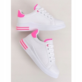 Weiße Damen Sneaker LG20 WHITE / ROSE rosa 1