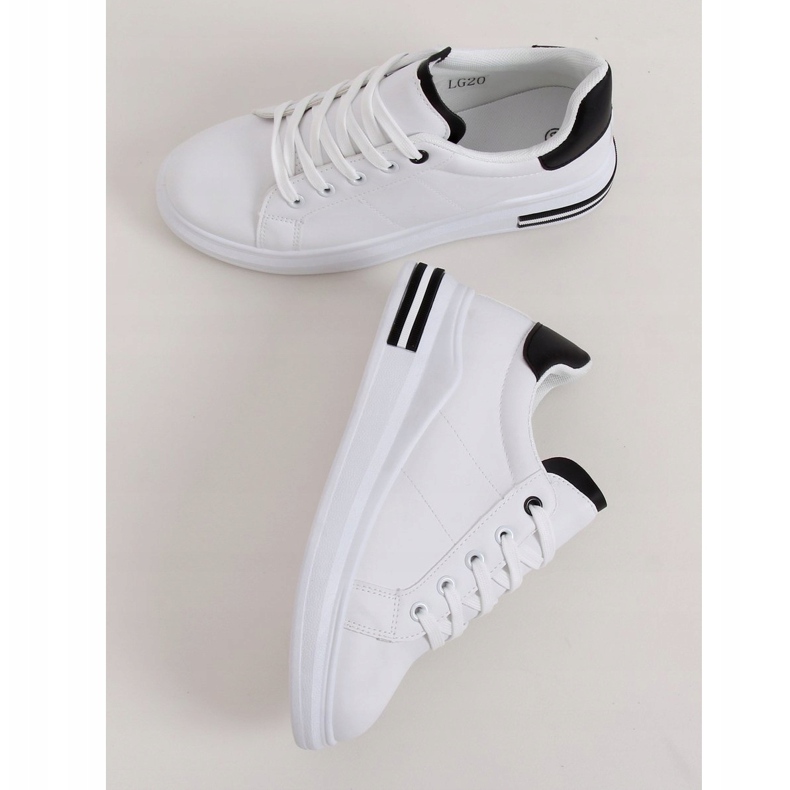 Weiße Damen Sneaker LG20 WEISS / SCHWARZ 1
