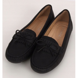 Schwarze Damen-Loafer 9F182 Schwarz 1