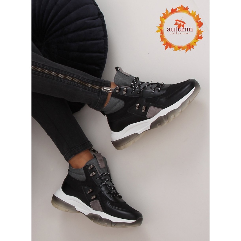 Schwarze Stiefeletten 2000-C03 Schwarz 1