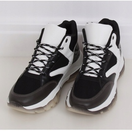 Schwarz 2000-C06 Schwarze High-Top-Sneaker 1