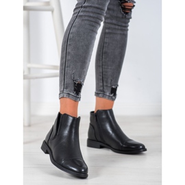 J. Star Elegante Stiefel auf flachem Absatz schwarz 1