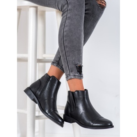 J. Star Elegante Stiefel auf flachem Absatz schwarz 2