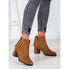 VINCEZA Reißverschlussstiefel braun 1