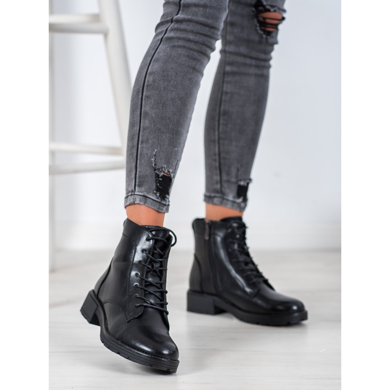 Elegante VINCEZA Trapper schwarz 2