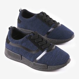 Marineblaue leichte Sportschuhe PH-11 schwarz navy blau 1