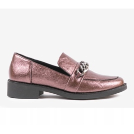 Kastanienbraune Slip-On-Schuhe für Damen C18-6292 mehrfarbig 1