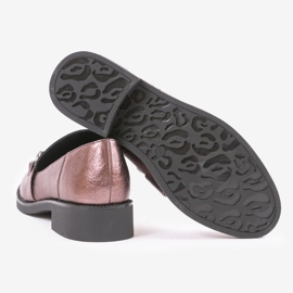 Kastanienbraune Slip-On-Schuhe für Damen C18-6292 mehrfarbig 2