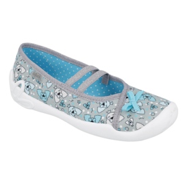 Befado Kinderschuhe 116Y274 blau grau 1